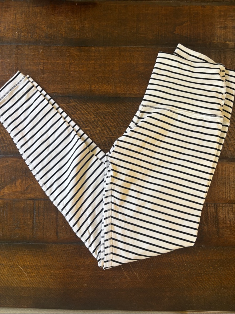 Glyder Black & White Striped Leggings